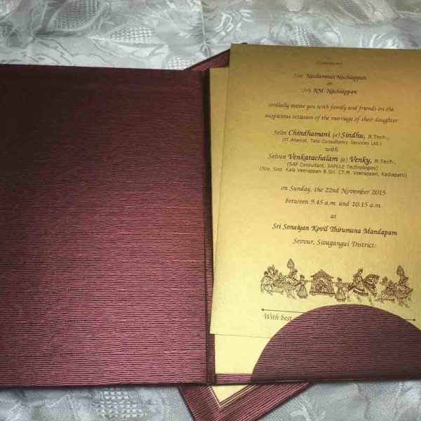 Digital Multiple Traditional wedding invitation (RM-601) | Nila Cards