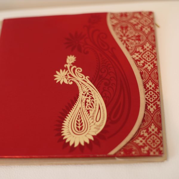 Hindu wedding Cards Red_Frount