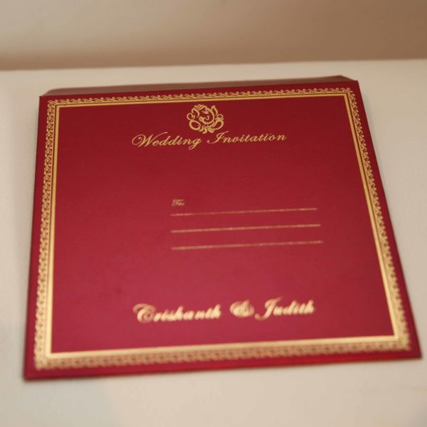Foil flora hindu wedding invitation_Cover