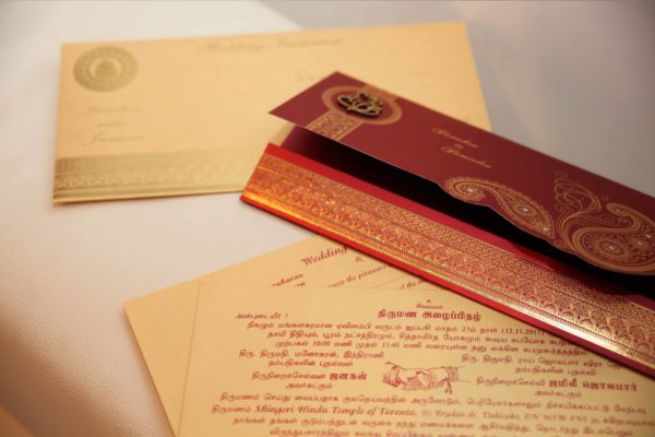 Hindu wedding Cards Red