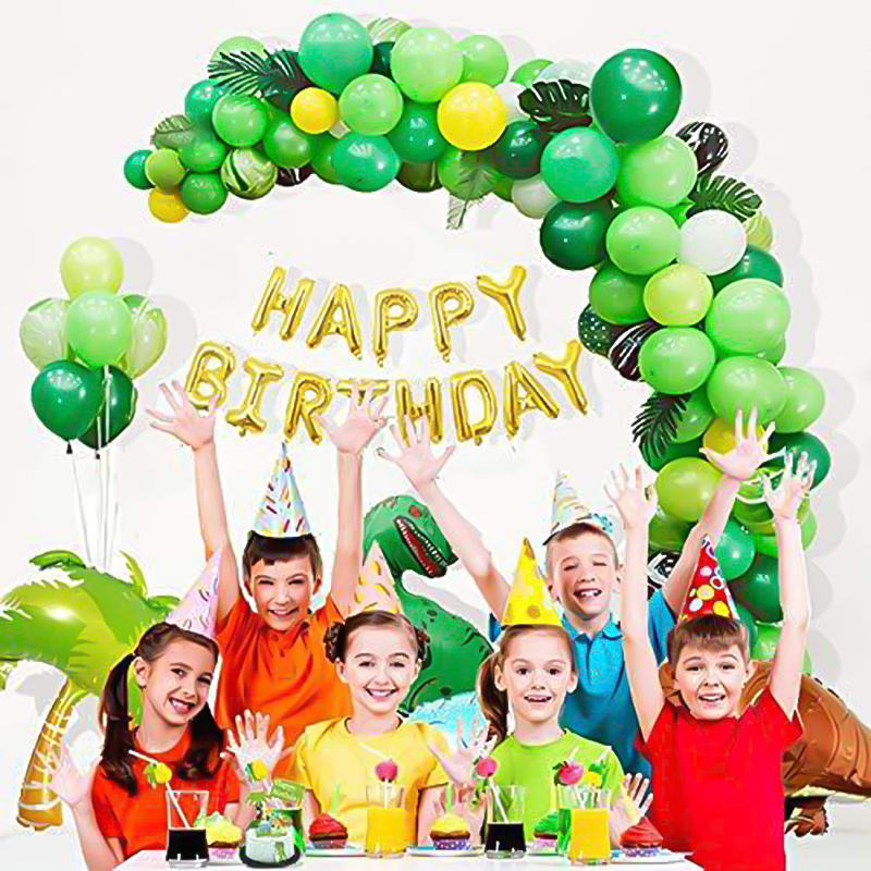 94 PC Dinosaur Jungle Balloon Garland and Arch Set Birthday Party Background  Decoration Set Diy Tape Party Bar-94pc - BA026 | Nila Cards