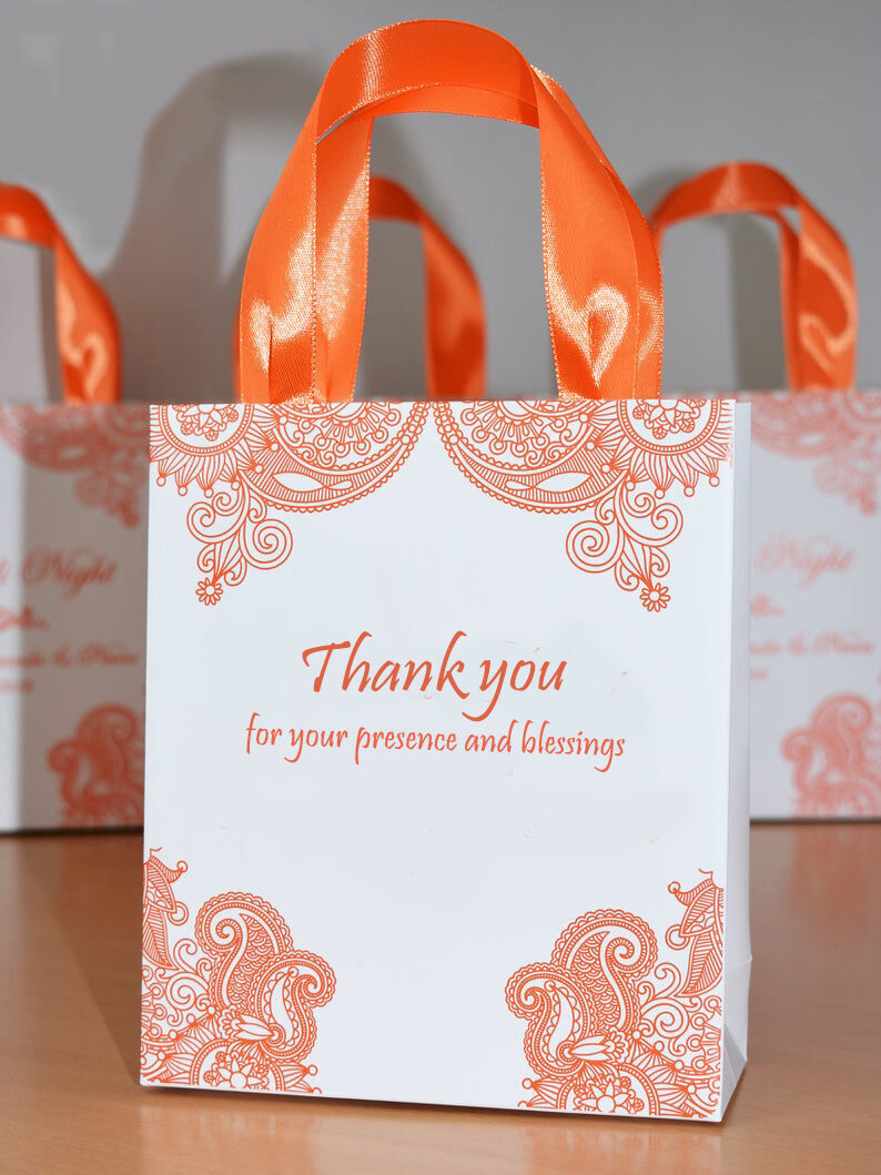 Personalized Calligraphy Chic Wedding Favor Box Gift Bag Stickers